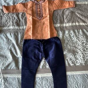 Orange and Blue Traditional Outfit (Ethnic Wear)